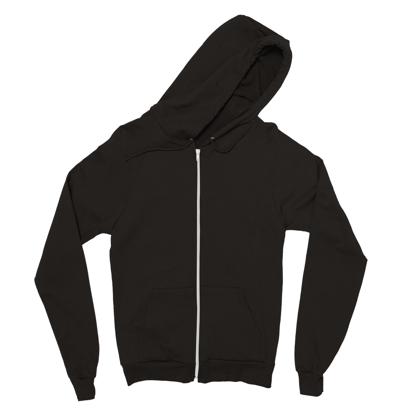 Black Classic Unisex Zip Hoodie