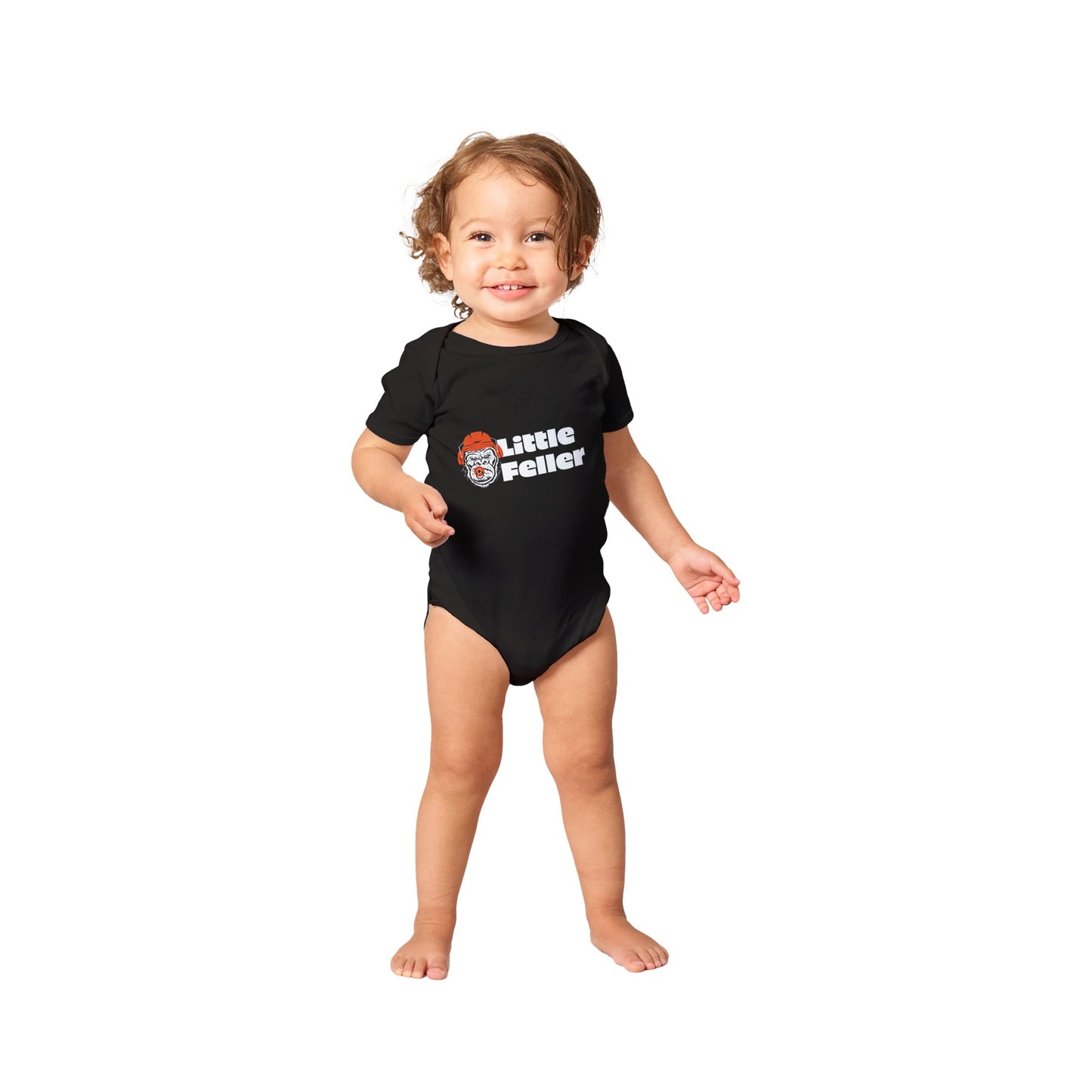 Little Feller Gorilla Classic Baby Short Sleeve Bodysuit
