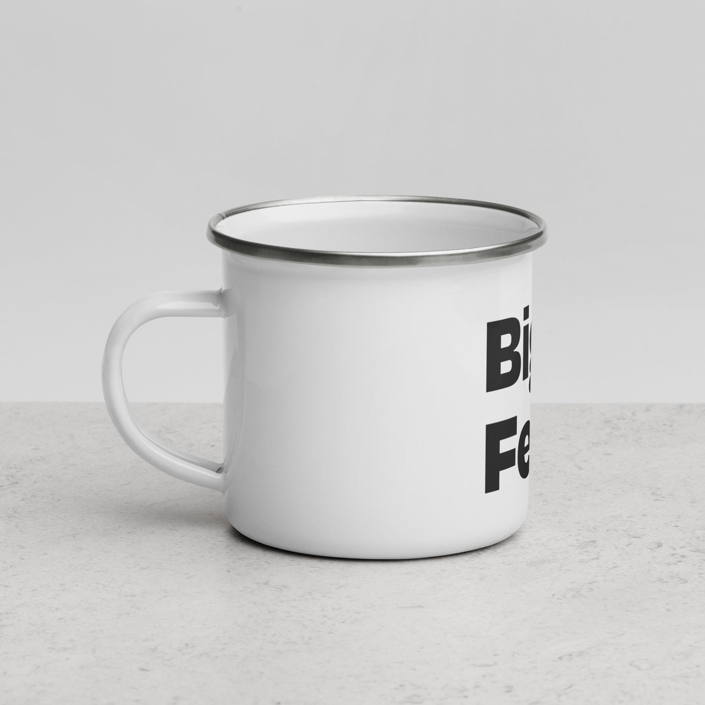 Big Feller White Enamel Mug