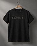 Adult black on black Först logo t-shirt