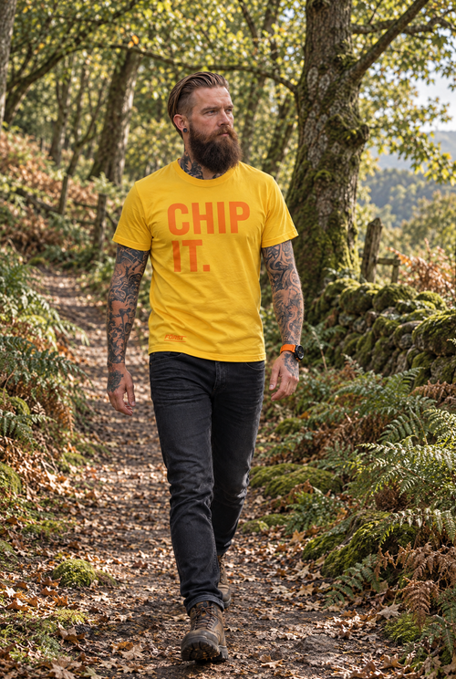 Adult Yellow Chip It t-shirt