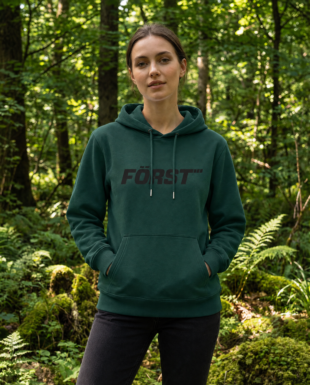 Först logo green hoodie