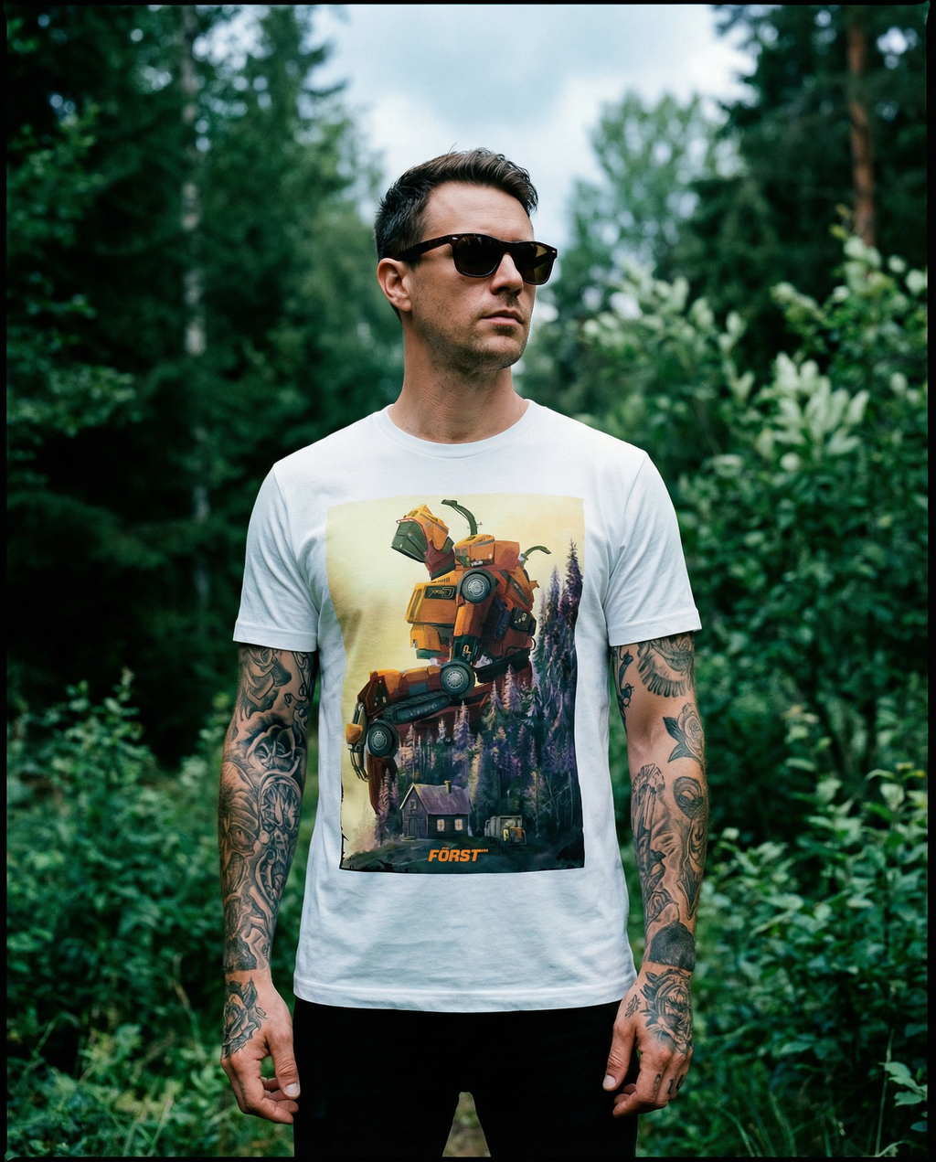 Först white robot t-shirt