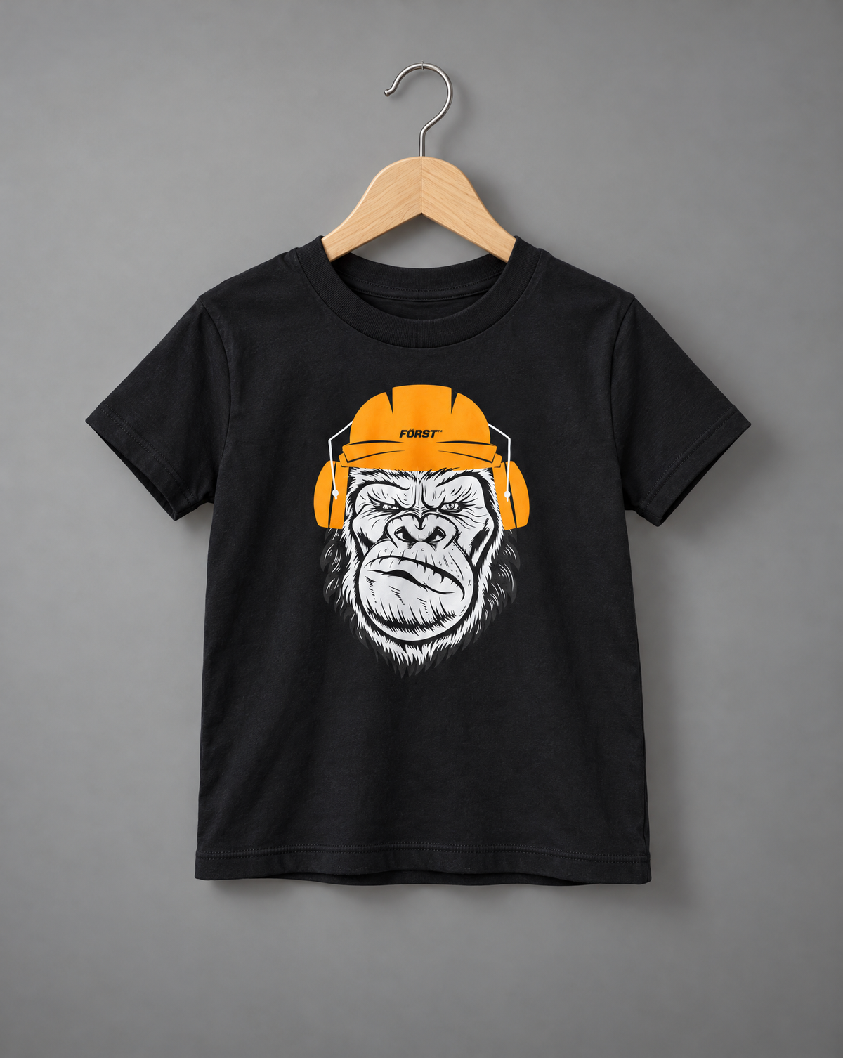 Kids black gorilla t-shirt