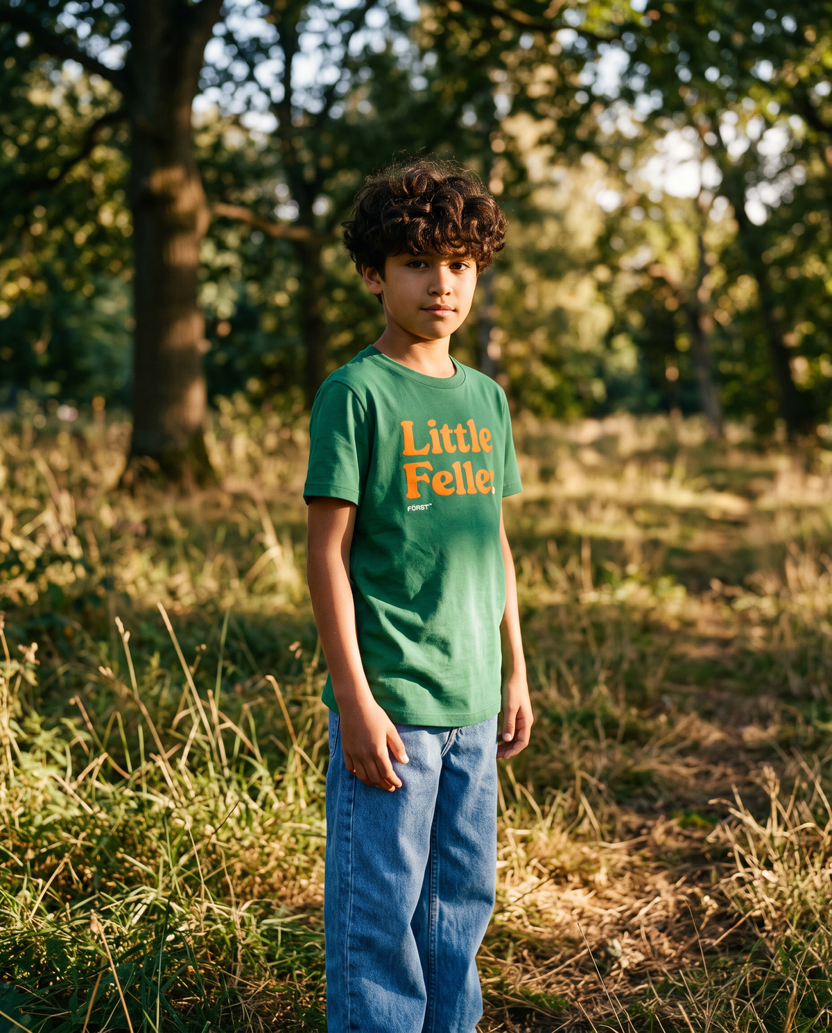 kids green Little Feller-shirt