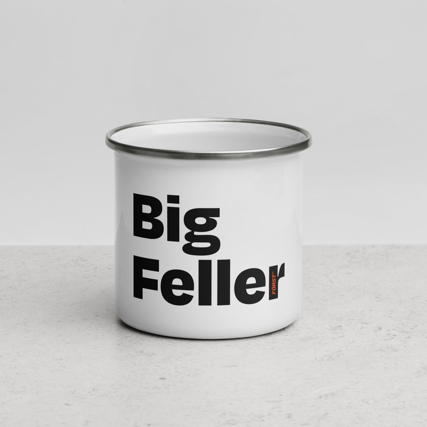 Big Feller White Enamel Mug